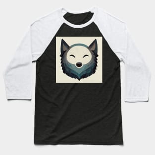 Cute Wolf Design Baseball T-Shirt